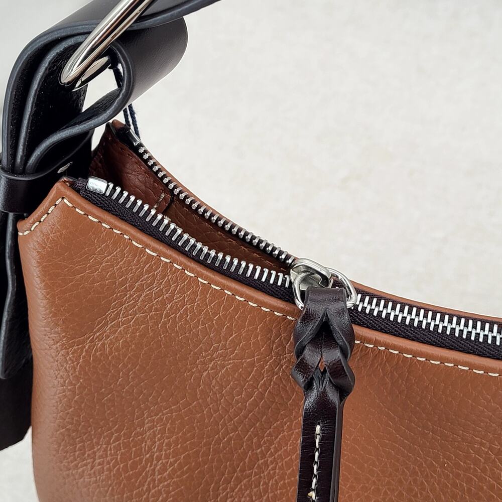 Dooney & Bourke Gracie Pebbled Leather Hobo Shoulder Bag Purse Saddle Tan NWT - Picture 10 of 16